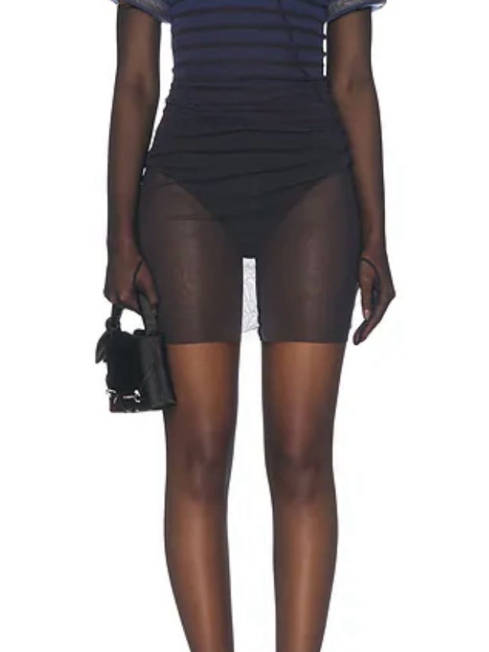 Jean Paul Gaultier Sheer Black High-Waist Shaping Shorts